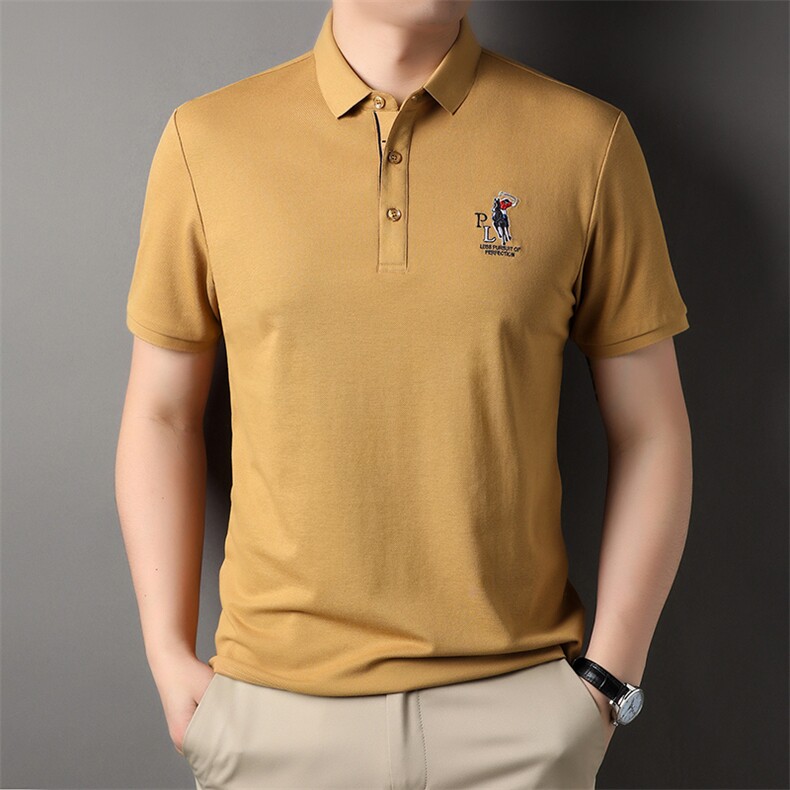 保罗t恤男半袖衬衫领Polo衫男短袖2023新款夏季翻领中年衣服体恤图片