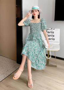 夏季花连衣裙，女装连衣裙，票意情