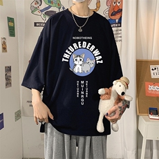 Q11160-P30春夏季七分袖t恤男大码五分袖男短袖中袖，男装T恤，电商A040