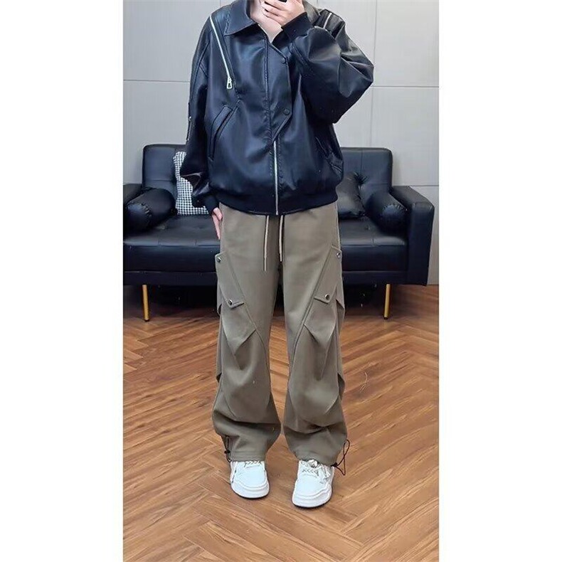 【有货】DJ35-P50美式潮牌重磅休闲裤男秋冬褶皱宽松加厚工装裤,男装休闲裤,星座603-2