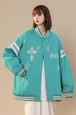 中性风2026秋季新款潮牌印花棒球服宽松百搭夹克G300--P65K88，男装夹克，A247A