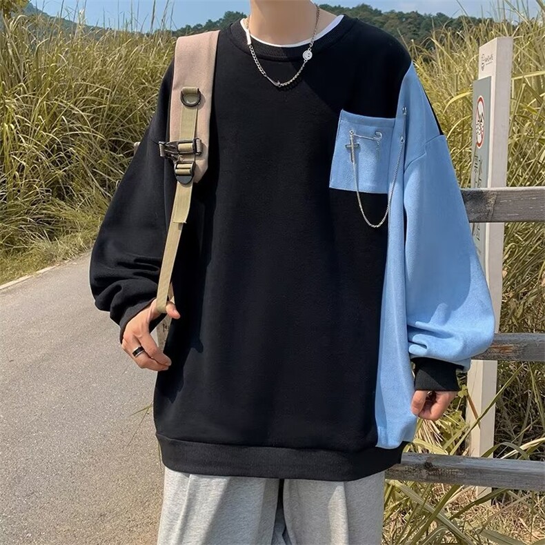卫衣男潮ins港风潮流圆领 XW015 P35图片