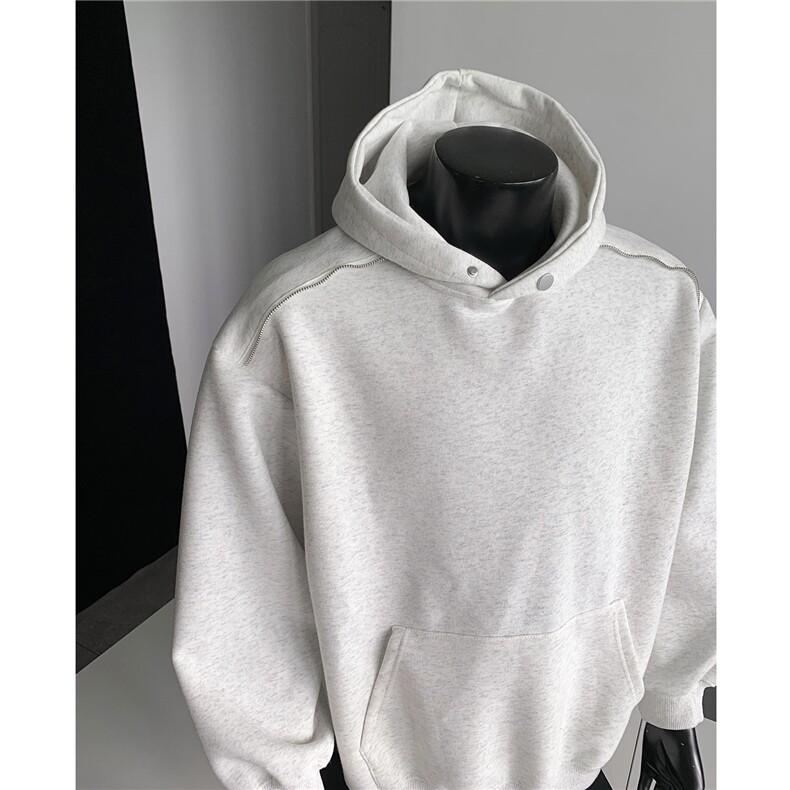 美式重磅小众慵懒风男女宽松oversize大版拉链连帽卫衣D460特P55,男装卫衣,电商A335-1（原A458）