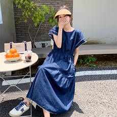 夏季新款纯色薄款连衣裙B190-82375-P120-K178，女装连衣裙，辉之琳