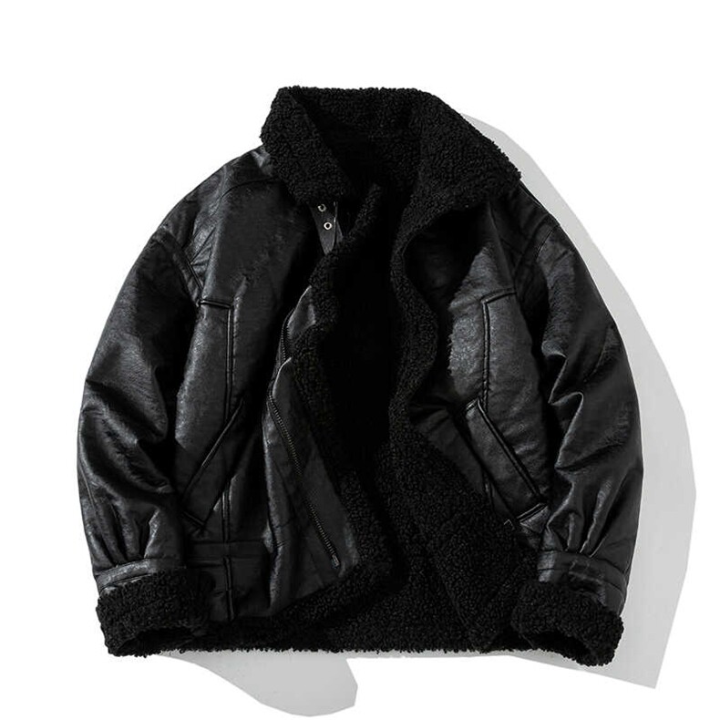 厚夹克皮棉衣毛绒上衣地平线机车皮毛一体棉服313B-P18-P125,男装夹克,星座313B