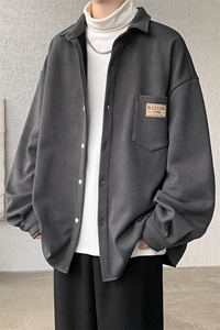 8XL-M秋冬款加绒加厚衬衫男做旧脏脏保暖外套大码衬衣CS29002P65图片