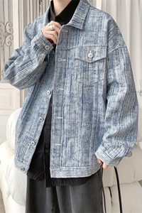 JK6017/P75春装新款港风洗水宽松牛仔外套夹克男女大码上衣控108图片