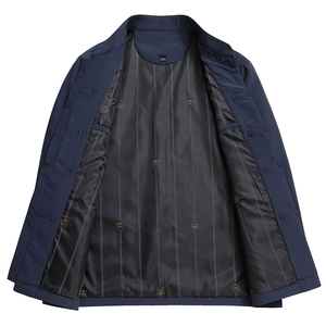 中年唐装长袖夹克汉服风春秋套装 2312-1单衣P105 套装P140图片
