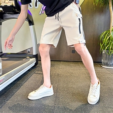 2025上新男士短裤美式潮牌高级设计感拉链装饰五分裤P25-P38控58，男装牛仔裤，星座301B-1