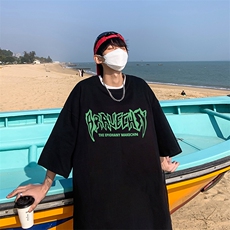 B239-1218-P28港风创意字母印花夏季高克重落肩袖半袖短袖t恤，男装T恤，星座514-2(原B239)