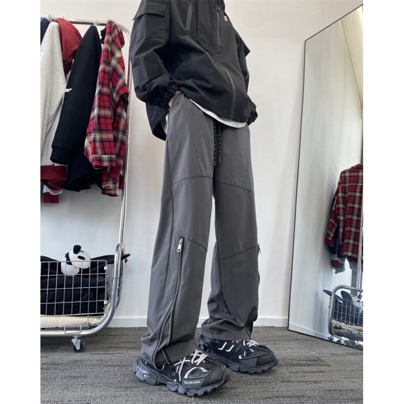 抖音品质春季新款机能拉链拼接宽松冲锋裤B315-K24025-p50控78,男装休闲裤,电商B315