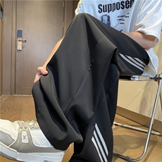 抖音品质春季新款条纹垂坠宽松休闲西裤B315-K25617-特P40控78，男装休闲裤，电商B315