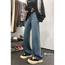 XZ616秋冬季新款重磅宽松微喇百搭纯色休闲牛仔裤TY971P45控58，男装牛仔裤，星座512A（原616）
