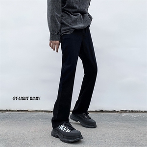 B221 美式ins高街小众百搭修身弹力微喇牛仔裤 LK23010-P60 控78图片