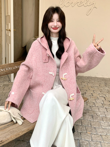 双面羊绒【现货】70毛粉色双面呢231-0211-P275-控385图片