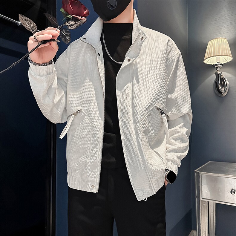 高级感痞帅立领炸街夹克外套男社会小伙店主风301C-JK11-P98控138,男装夹克,星座301C（原B323）
