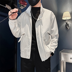 高级感痞帅立领炸街夹克外套男社会小伙店主风301C-JK11-P98控138，男装夹克，星座301C（原B323）