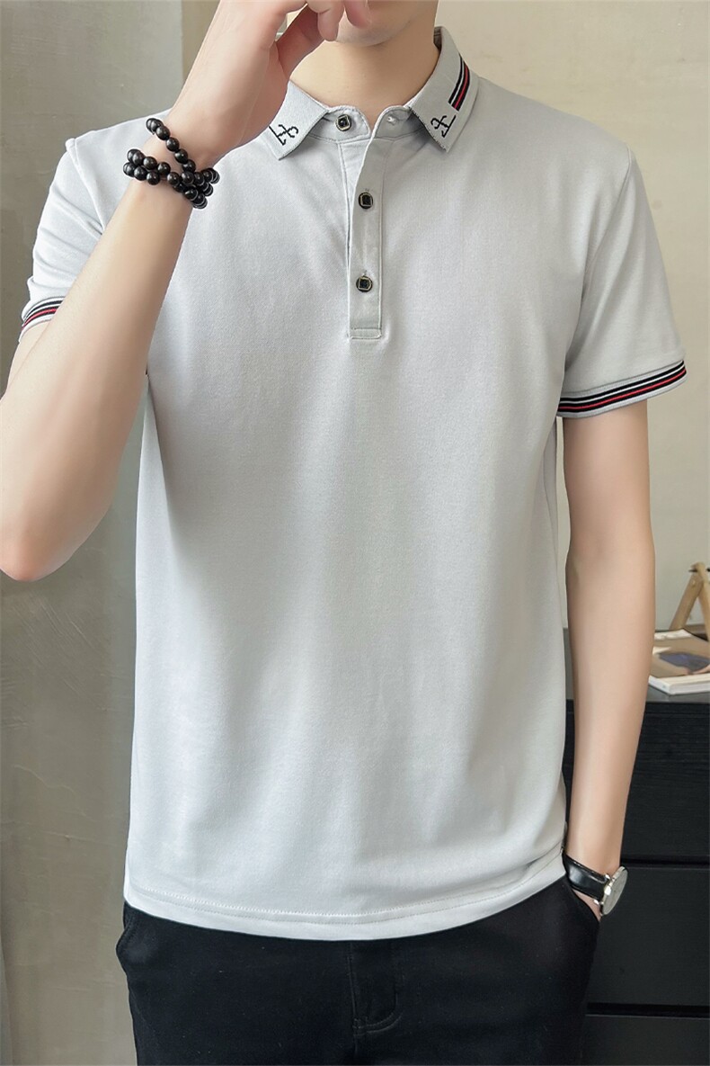 @店主风新款Polo衫男印花袖T恤男士高品质半袖直播PT09-P45,男装Polo衫,星座1207-1