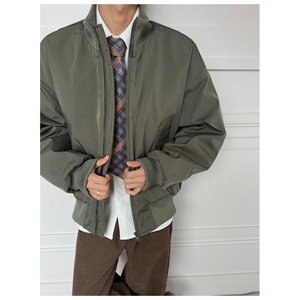 JY454-P74 冬季立领飞行夹克廓形高街棒球服加棉加厚外套图片