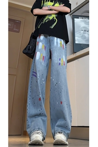 女装类目《现货主推》喷油漆个性裤子GXX19-P65控88图片