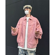 扎染皮衣夹克男女韩版潮流高街宽松2024秋冬新款ins外套W6085-P78，男装夹克，星座412-2