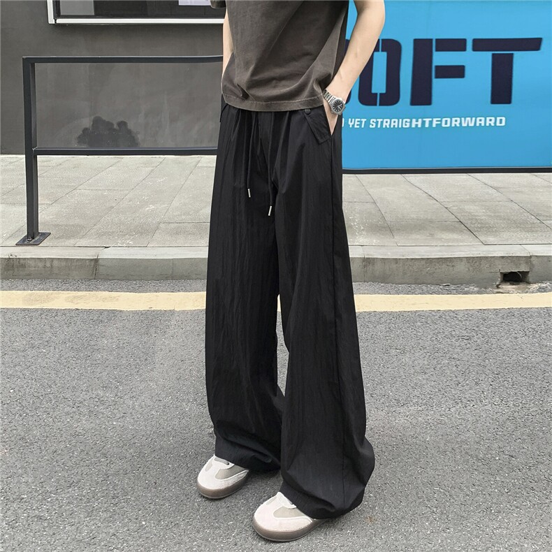 ！2025夏季新款男士直筒宽松休闲裤冰丝长裤310A-4-KZ93-P35,男装休闲裤,星座310A-4