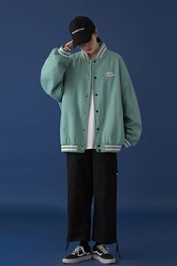 20年秋冬新款创意休闲盐系棒球服外套DS-B293-Y772-P85控115图片