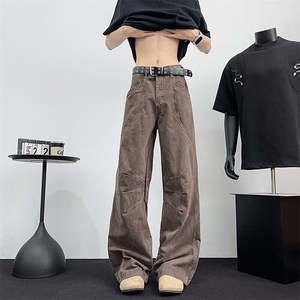 【鲨鱼休闲裤】cleanfit显高美式直筒复古休闲裤男女春夏休闲裤潮图片