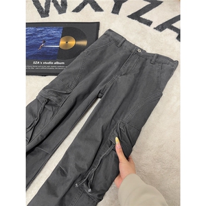 B221 美式ins高街洗褪书包袋工装休闲牛仔裤 LK26651-特P60控108图片