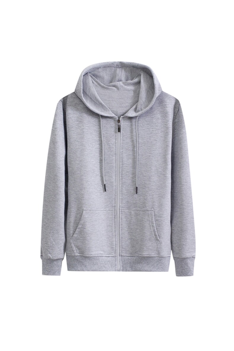 连帽开衫长袖情侣卫衣纯色大码纯棉情侣学生班服厂服外套P49,男装卫衣,星座217-4