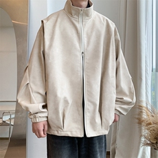 PY9099/P85新款宽松机能风磨砂皮衣皮夹克男休闲百搭痞帅上衣外套，男装夹克，电商A141