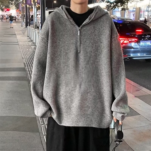 美式毛衣男慵懒风休闲毛绒针织衫 M281 P50图片