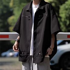夏季新款衬衫潮流慵懒男方领衬衫W9239P52，男装衬衫，星座1116-2
