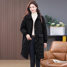 时尚保暖女士长款棉服修身显瘦冬季外套，女装棉衣/棉服，文熹诺