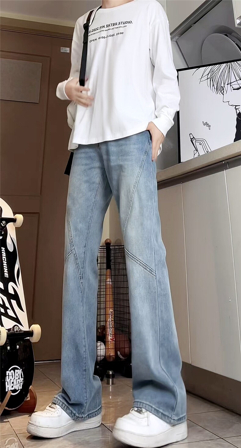 A178秋冬季新款美式休闲牛仔裤男直筒宽松7006P55限价68,男装牛仔裤,电商A178