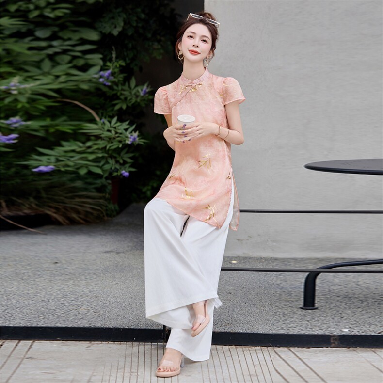 2025夏装新款新中式两件套,女装套装/套裙,曼琳思菲