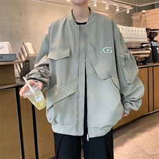 A843-P62秋季痞帅潮流棒球服外套男美式复古宽松休闲设计感夹克，男装夹克，星座512-6