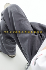 休闲裤女肌理长裤慵懒松弛感2025新款夏季松紧腰阔腿裤简约风，男装休闲裤，电商B312
