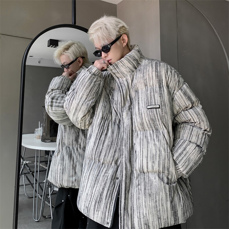 W8211P125控168灯芯绒扎染宽松休闲棉衣棉服,男装棉衣,电商B205