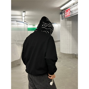 网图现货 美式宽松连帽套头卫衣男W257/P48图片