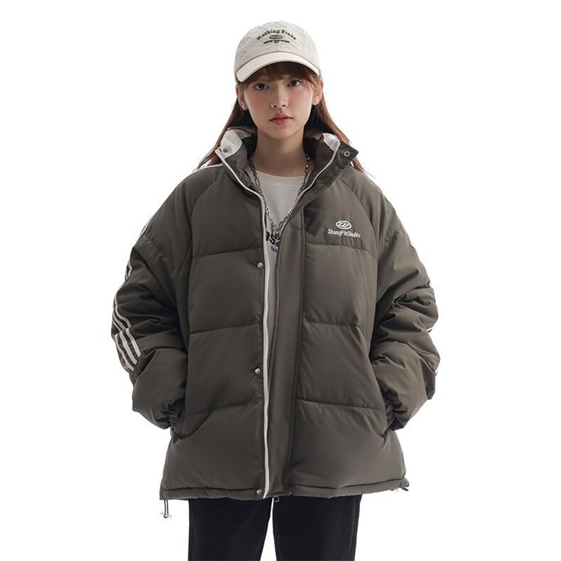 网络图现货冬季新款男女加厚短款三条杠韩系情侣棉衣外套RM17-P88,男装棉衣,星座1005-4