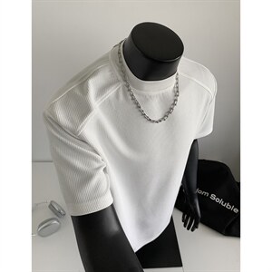 主推夏季新品2026玉米格半袖打底衫男士夏装短袖T恤上衣S408-特19图片