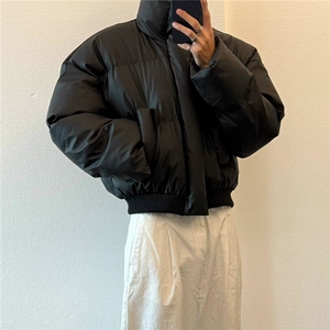 短款pu皮棉服男士冬季棉衣防寒面包服外套 MY258 直播图片