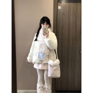 1506-1/M79001/P99女生日系小个子软妹学院风立领棉服外套图片