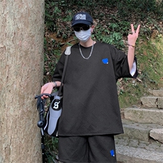 DSA028-TZDTE01P60260克提花针织美潮vibe设计夏季男短袖套装，男装T恤，电商A028