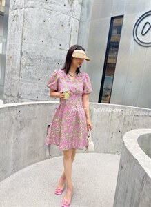 假日油画系女孩连衣裙，女装连衣裙，AND IN+