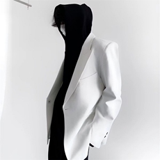 春秋小众西装外套男生高级感垂感休闲垫肩西服上衣JKXX01，男装西服，四季星座505
