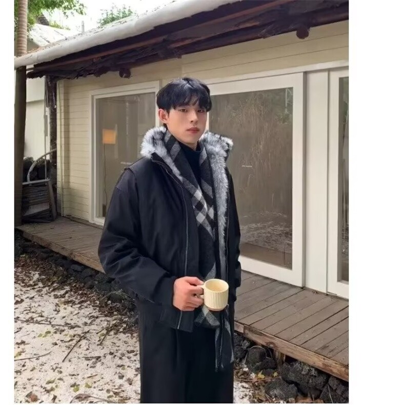美式短款机车风夹克棉服男女2025冬季新款座山雕保暖皮毛一体外套,男装夹克,星座506A