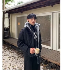 美式短款机车风夹克棉服男女2025冬季新款座山雕保暖皮毛一体外套，男装夹克，星座506A