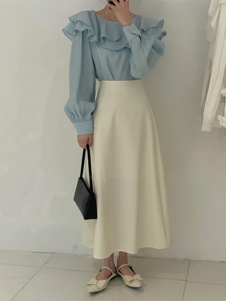 荷叶边小衫，其它，驿谷